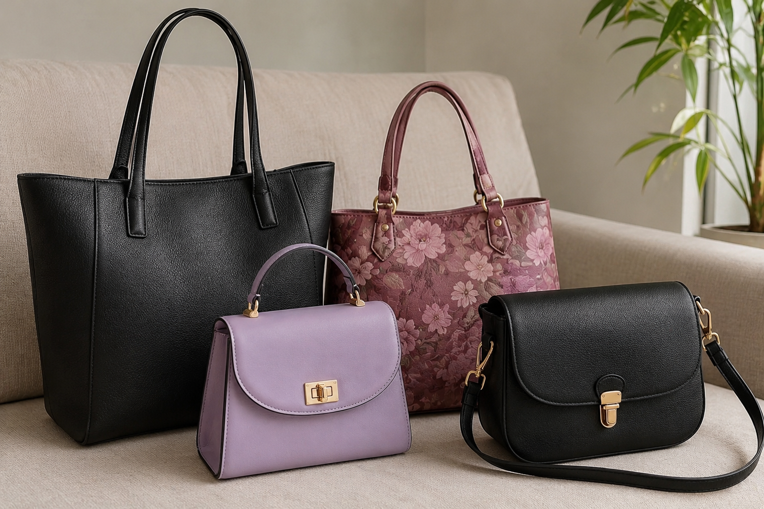 Black Leather Tote