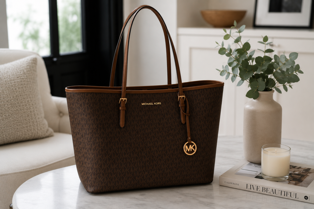 designer brown tote bag